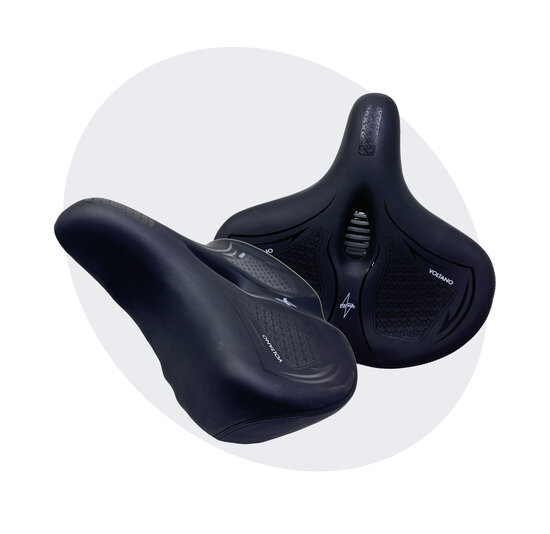 Voltano XXXL Fietszadel Cross - Zwart - Uitsparing