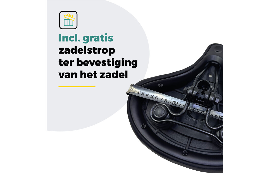 Voltano XXXL Fietszadel Cross - Zwart - Uitsparing
