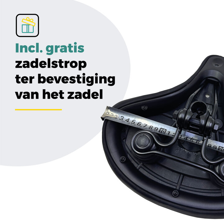 Voltano XXXL Fietszadel Cross - Zwart - Uitsparing