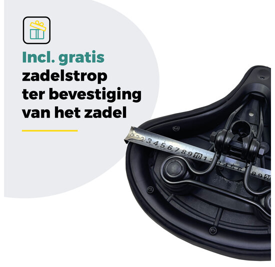 Voltano XXXL Fietszadel Cross - Zwart - Uitsparing