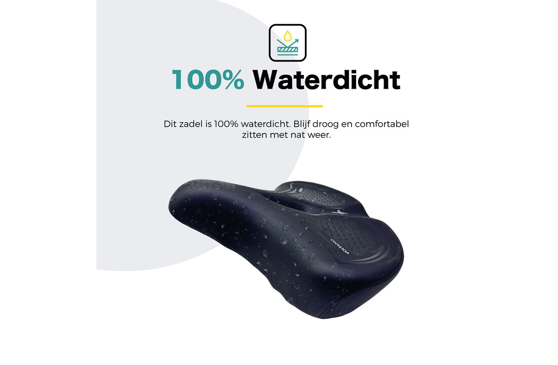 Voltano XXXL Fietszadel Cross - Zwart - Uitsparing