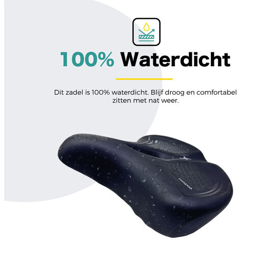 Voltano XXXL Fietszadel Cross - Zwart - Uitsparing