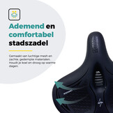 Voltano XXXL Fietszadel Cross - Zwart - Uitsparing