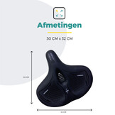 Voltano XXXL Fietszadel Cross - Zwart - Uitsparing