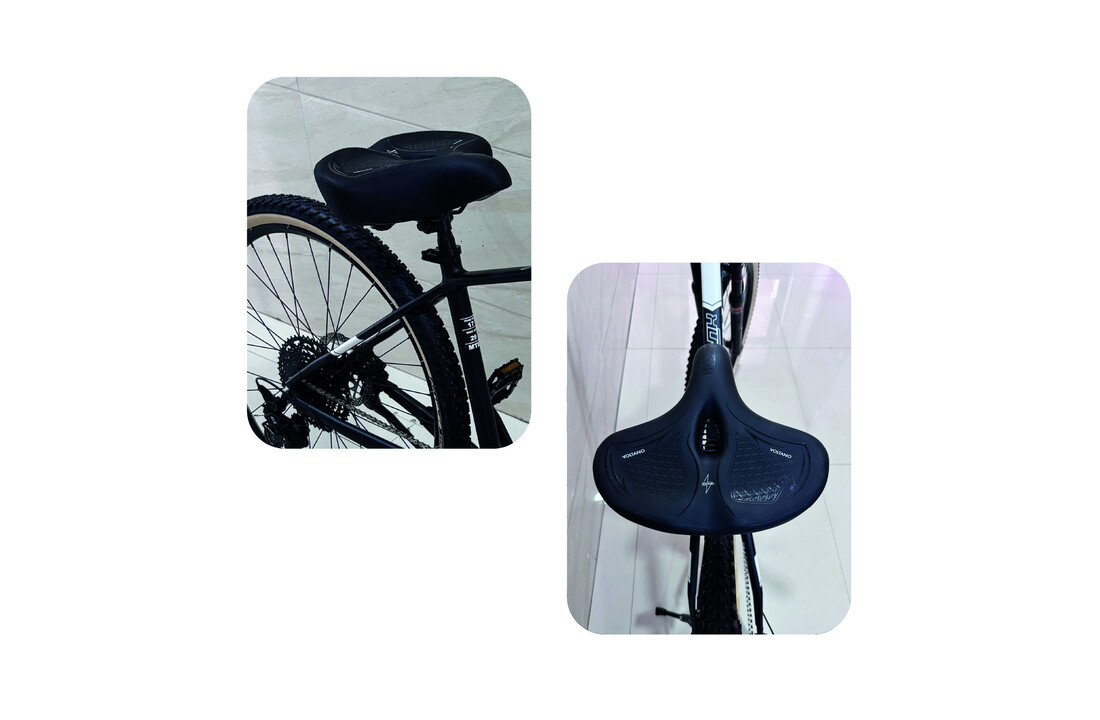 Voltano XXXL Fietszadel Cross - Zwart - Uitsparing