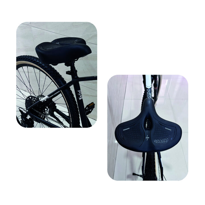 Voltano XXXL Fietszadel Cross - Zwart - Uitsparing