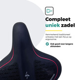 Voltano XXXL Fietszadel Stripes - Zwart / Rood