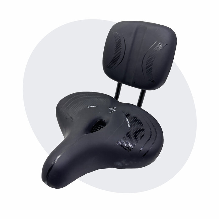 Voltano Fietszadel Relax Plus Met Rugsteun / Rugleuning - Zwart