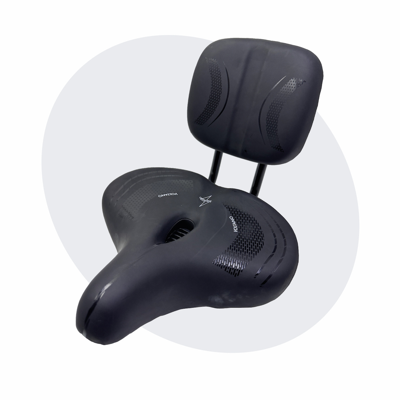 Voltano Fietszadel Relax Plus Met Rugsteun / Rugleuning - Zwart