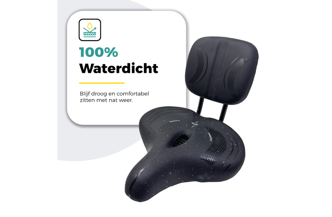 Voltano Fietszadel Relax Plus Met Rugsteun / Rugleuning - Zwart