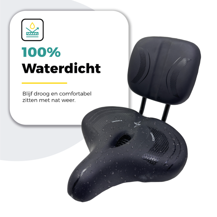 Voltano Fietszadel Relax Plus Met Rugsteun / Rugleuning - Zwart