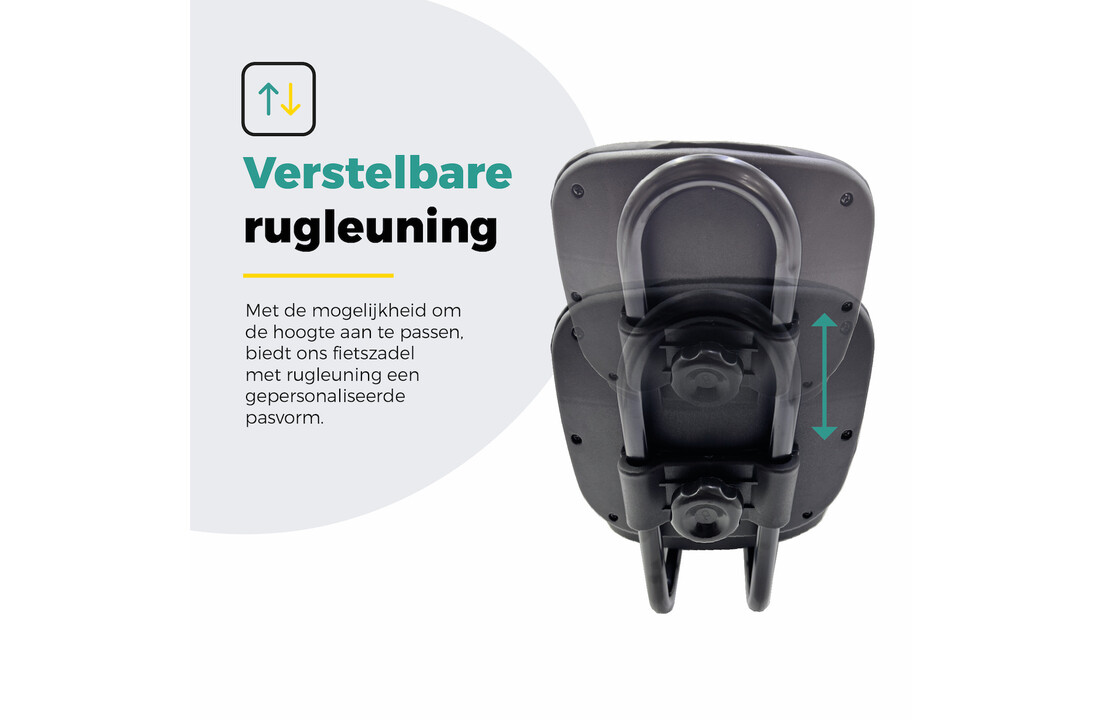 Voltano Fietszadel Relax Plus Met Rugsteun / Rugleuning - Zwart