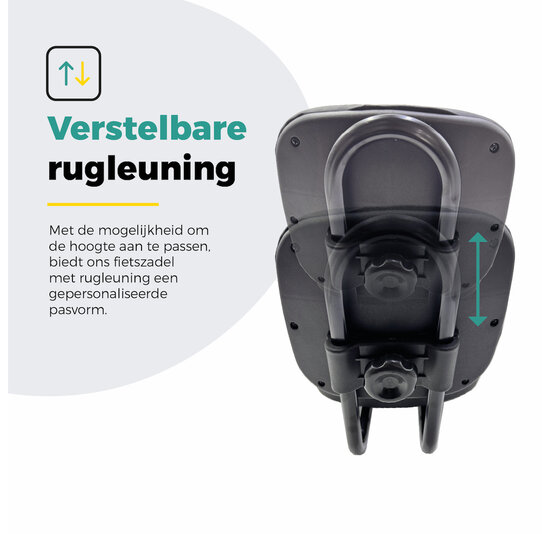 Voltano Fietszadel Relax Plus Met Rugsteun / Rugleuning - Zwart