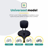 Voltano Fietszadel Relax Plus Met Rugsteun / Rugleuning - Zwart