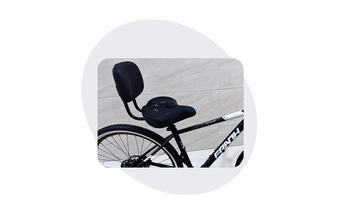 Voltano Fietszadel Relax Plus Met Rugsteun / Rugleuning - Zwart
