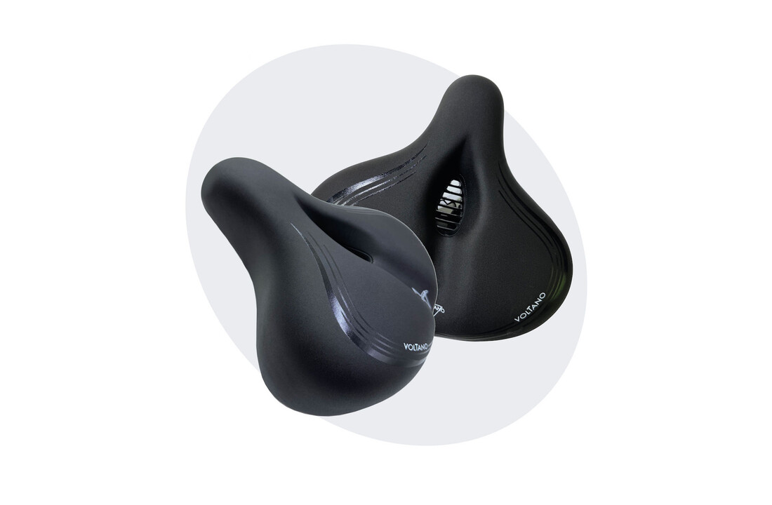 Voltano XXXL Fietszadel - Medicus - Zwart - Uitsparing