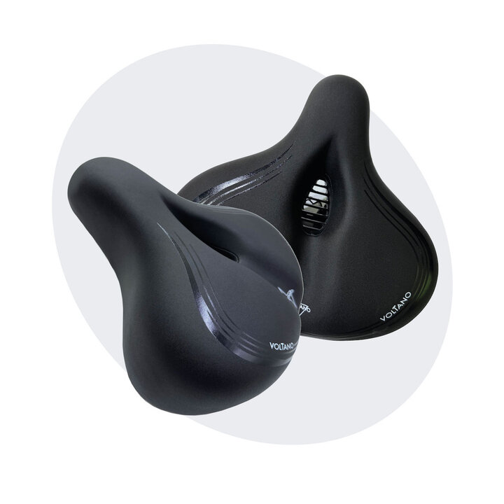Voltano XXXL Fietszadel - Medicus - Zwart - Uitsparing