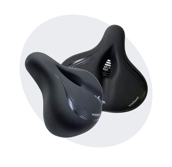 Voltano XXXL Fietszadel - Medicus - Zwart - Uitsparing