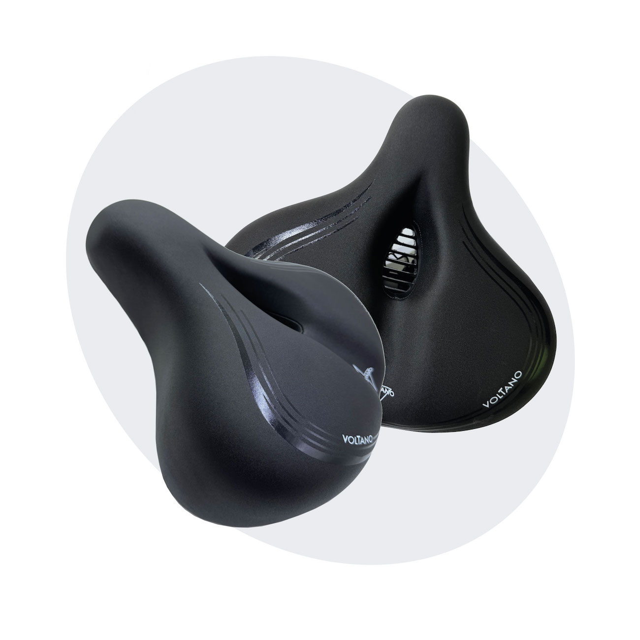 Voltano XXXL Fietszadel - Medicus - Zwart - Uitsparing