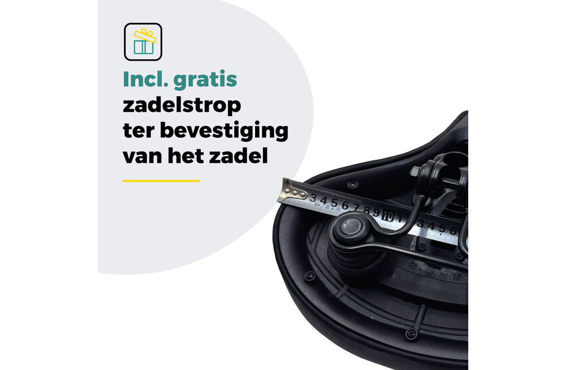 Voltano XXXL Fietszadel - Medicus - Zwart - Uitsparing