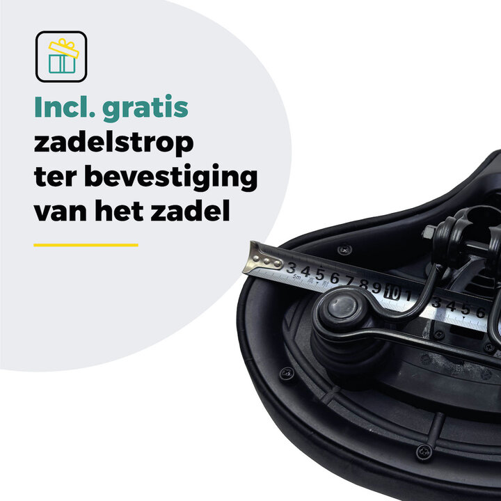 Voltano XXXL Fietszadel - Medicus - Zwart - Uitsparing