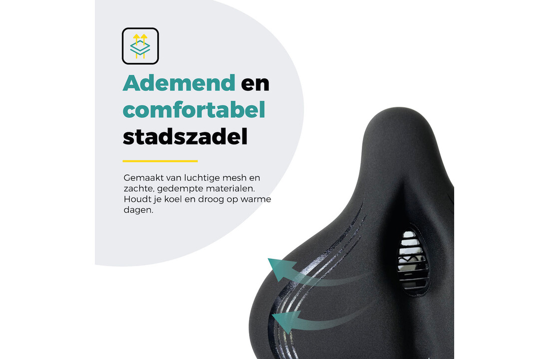 Voltano XXXL Fietszadel - Medicus - Zwart - Uitsparing