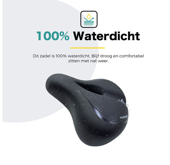 Voltano XXXL Fietszadel - Medicus - Zwart - Uitsparing