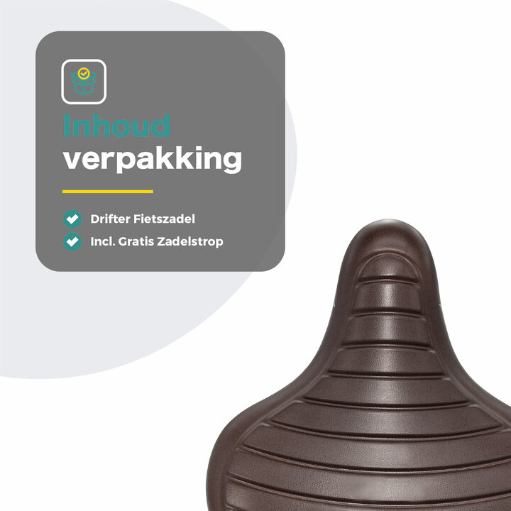 Voltano Drifter Fietszadel Wave 2.0 - Donkerbruin