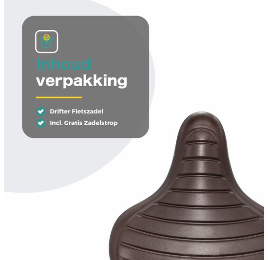 Voltano Drifter Fietszadel Wave 2.0 - Donkerbruin