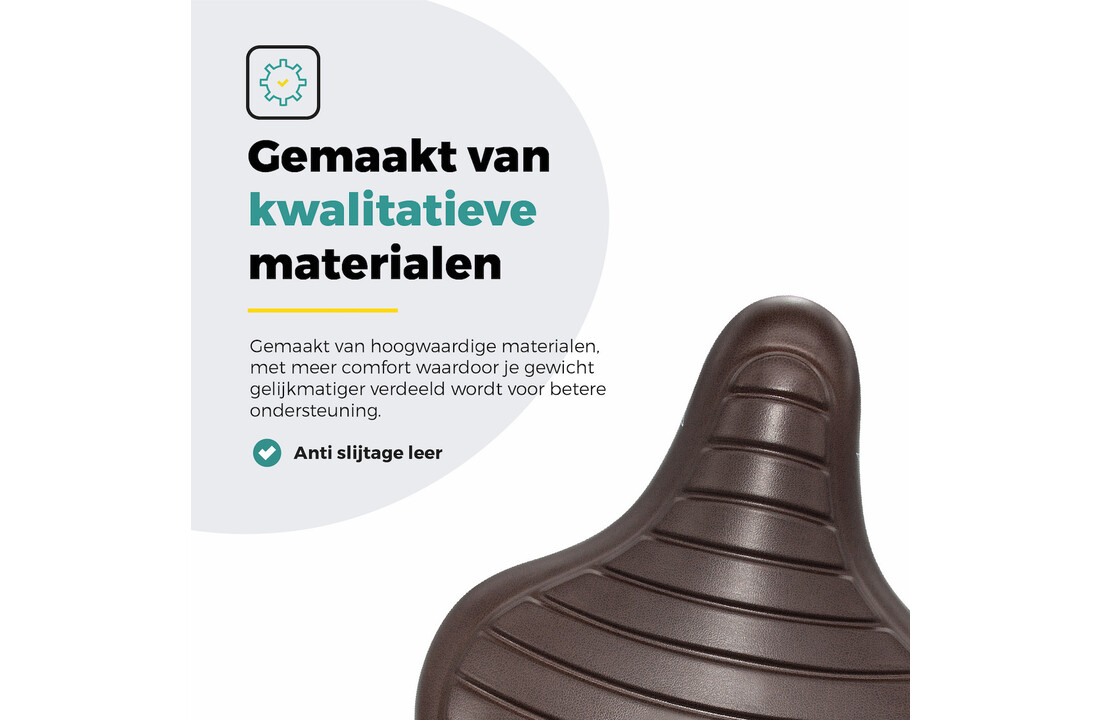 Voltano Drifter Fietszadel Wave 2.0 - Donkerbruin