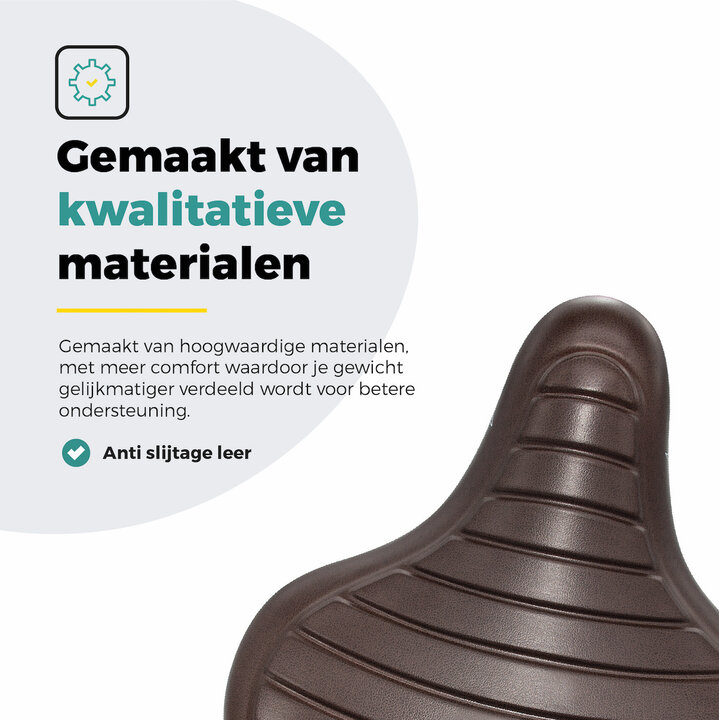 Voltano Drifter Fietszadel Wave 2.0 - Donkerbruin