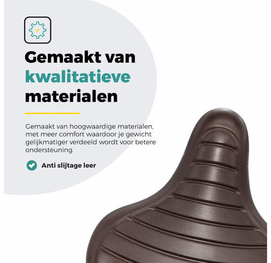 Voltano Drifter Fietszadel Wave 2.0 - Donkerbruin