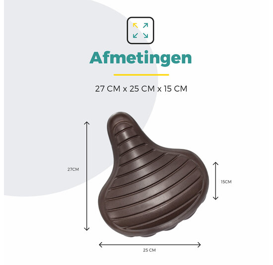 Voltano Drifter Fietszadel Wave 2.0 - Donkerbruin