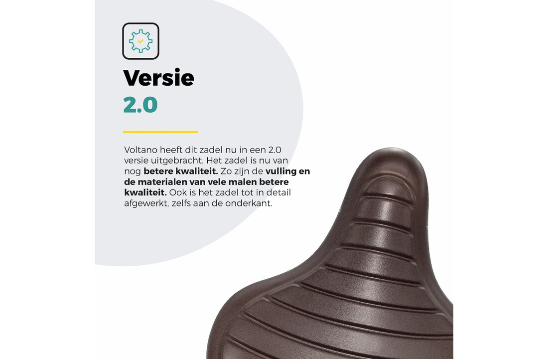 Voltano Drifter Fietszadel Wave 2.0 - Donkerbruin