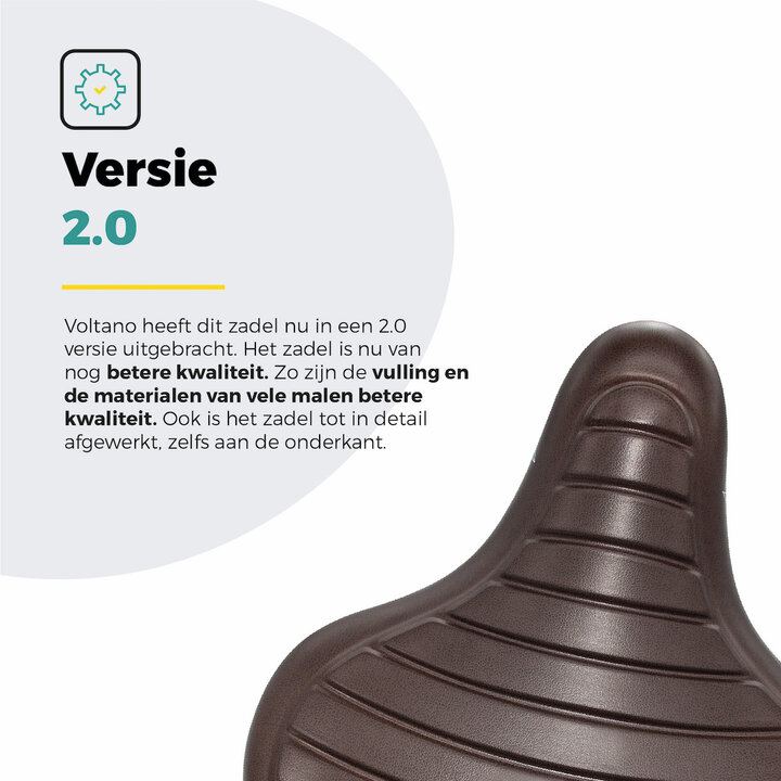 Voltano Drifter Fietszadel Wave 2.0 - Donkerbruin