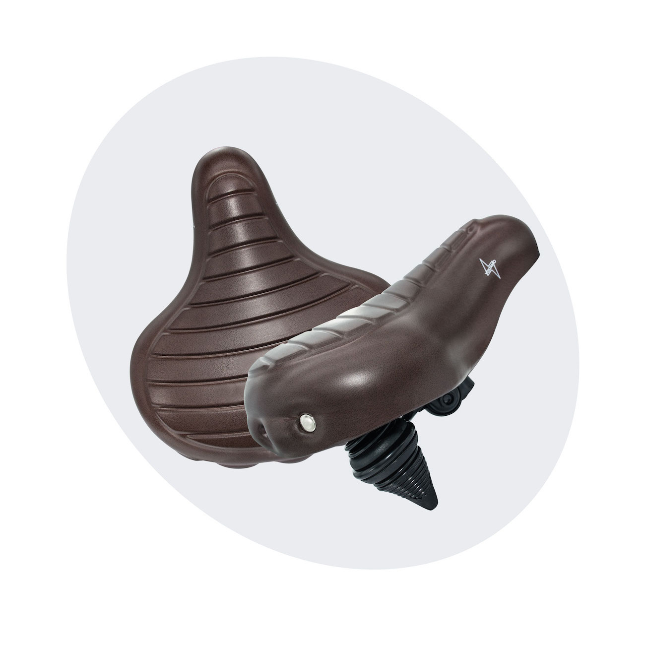 Voltano Drifter Fietszadel Wave 2.0 - Donkerbruin