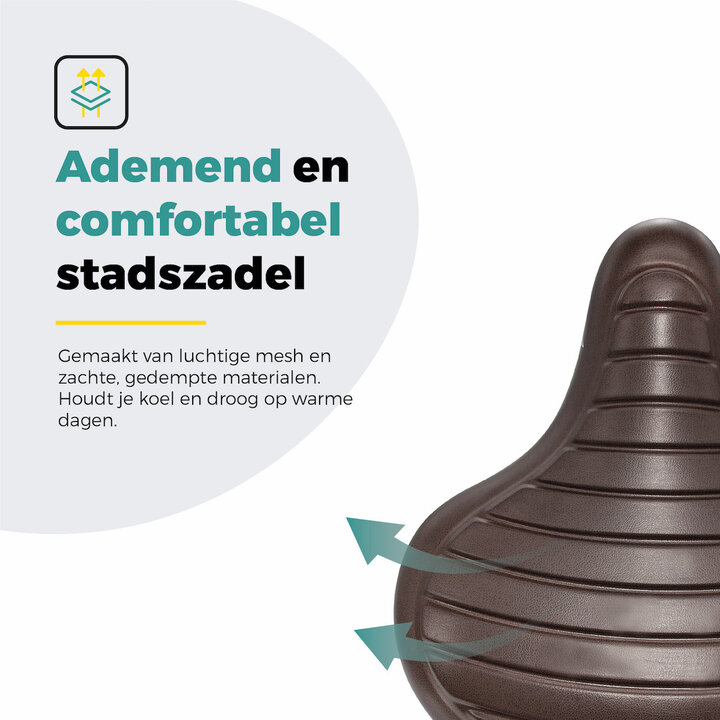 Voltano Drifter Fietszadel Wave 2.0 - Donkerbruin