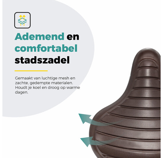 Voltano Drifter Fietszadel Wave 2.0 - Donkerbruin