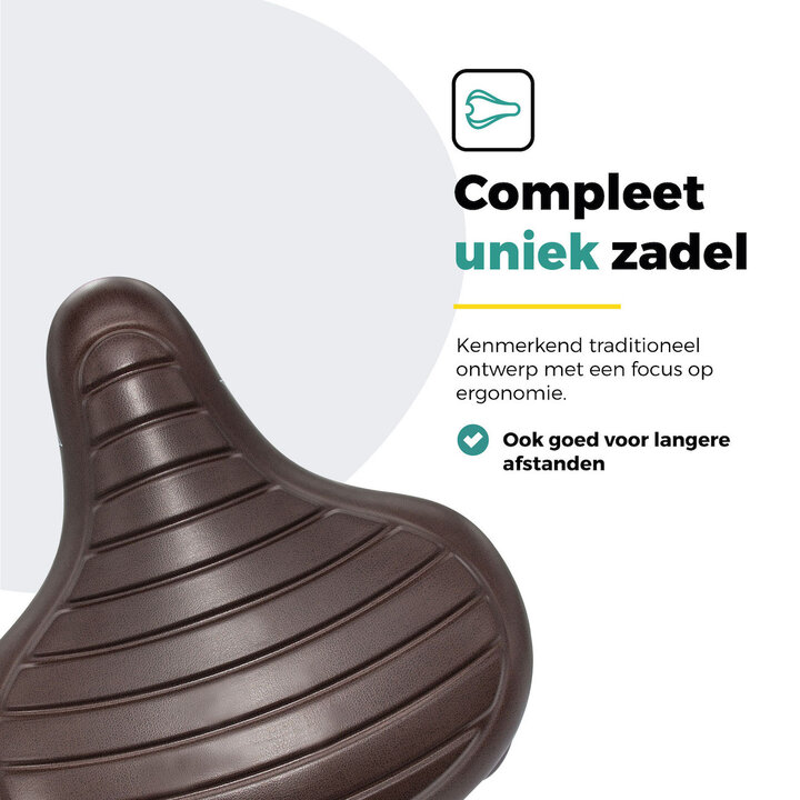 Voltano Drifter Fietszadel Wave 2.0 - Donkerbruin