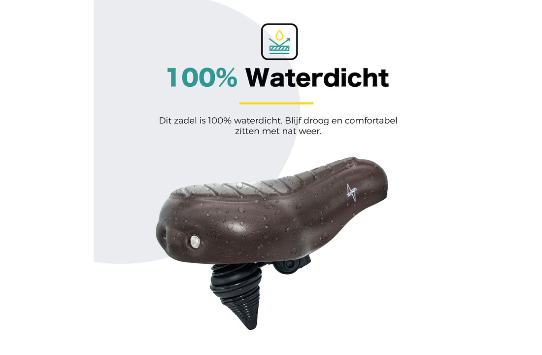 Voltano Drifter Fietszadel Wave 2.0 - Donkerbruin