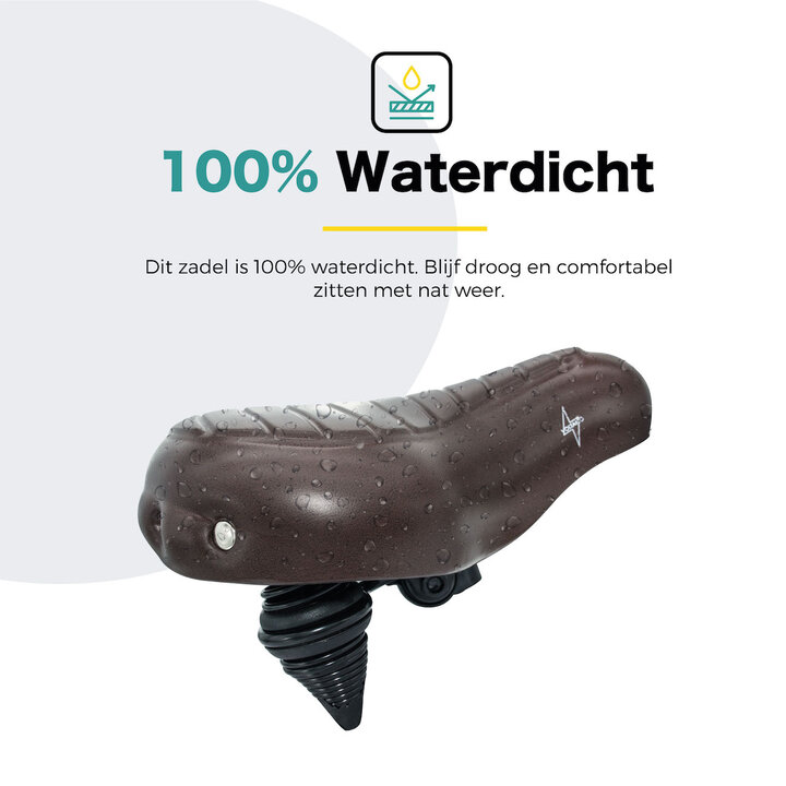 Voltano Drifter Fietszadel Wave 2.0 - Donkerbruin