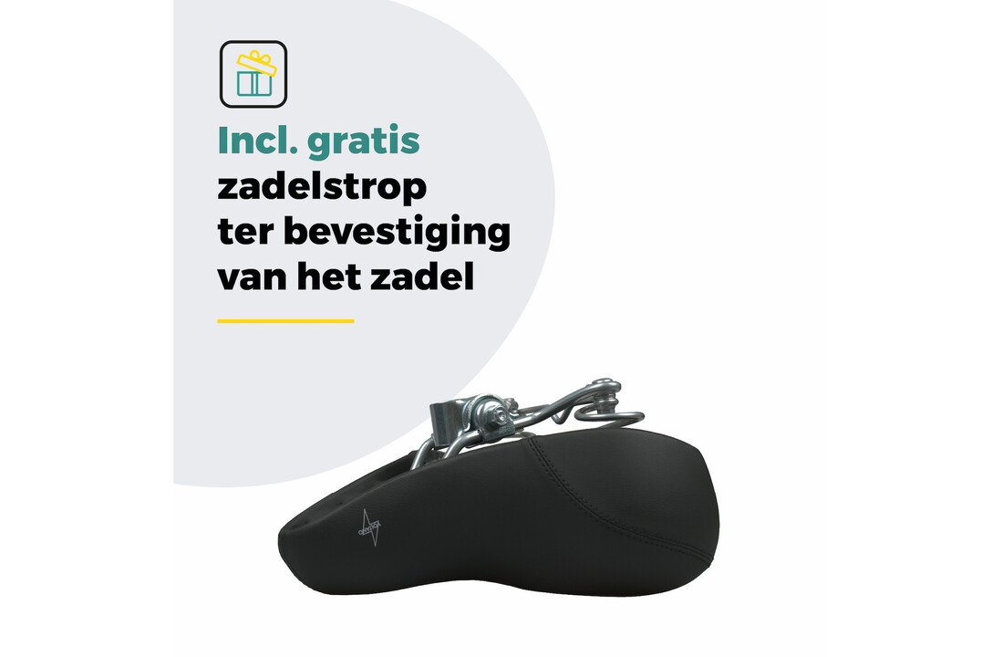 Voltano XXXL Fietszadel - Big City - Zwart - Uitsparing
