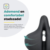 Voltano XXXL Fietszadel - Big City - Zwart - Uitsparing