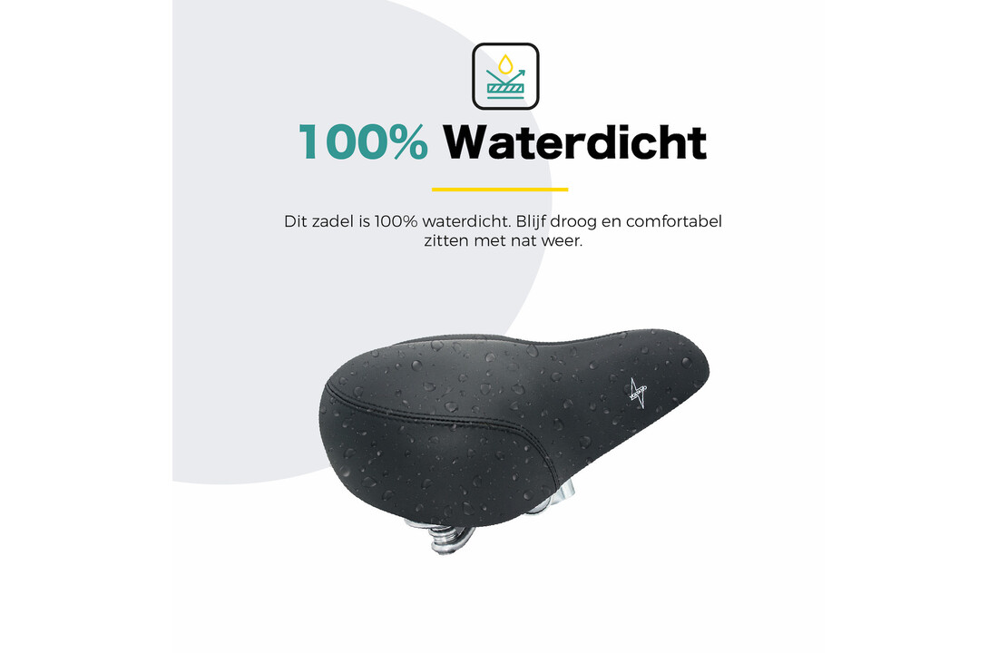 Voltano XXXL Fietszadel - Big City - Zwart - Uitsparing