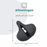 Voltano XXXL Fietszadel - Big City - Zwart - Uitsparing