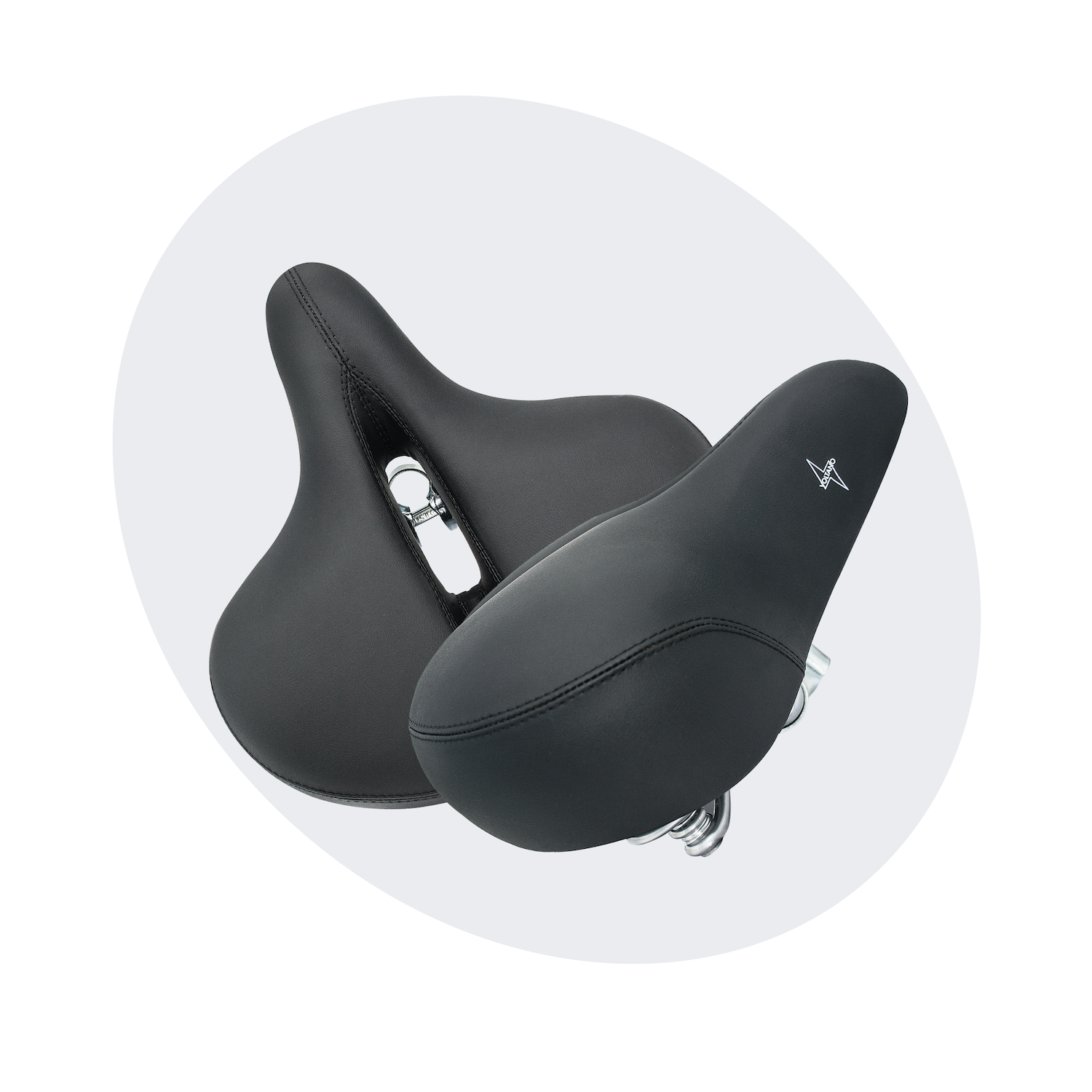 Voltano XXXL Fietszadel - Big City - Zwart - Uitsparing