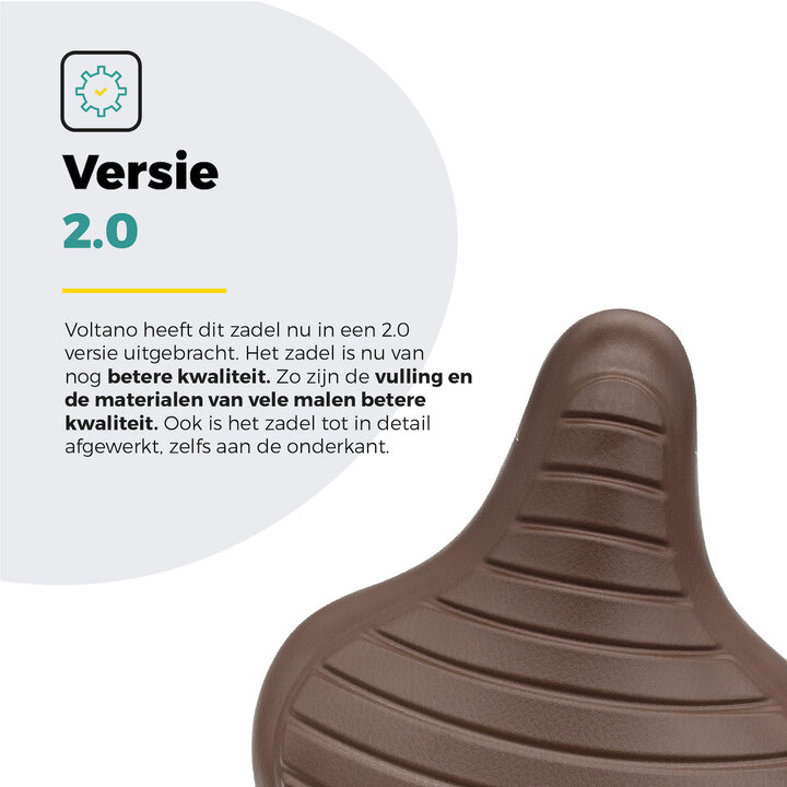 Voltano Drifter Fietszadel Wave 2.0 - Bruin