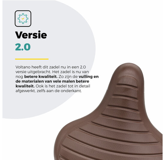 Voltano Drifter Fietszadel Wave 2.0 - Bruin