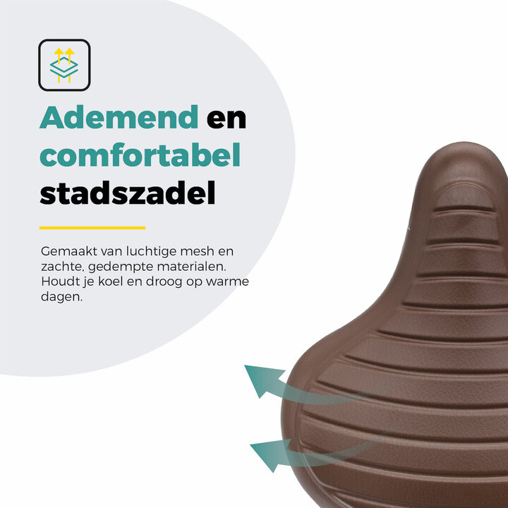 Voltano Drifter Fietszadel Wave 2.0 - Bruin