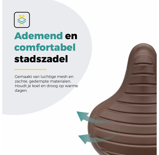 Voltano Drifter Fietszadel Wave 2.0 - Bruin